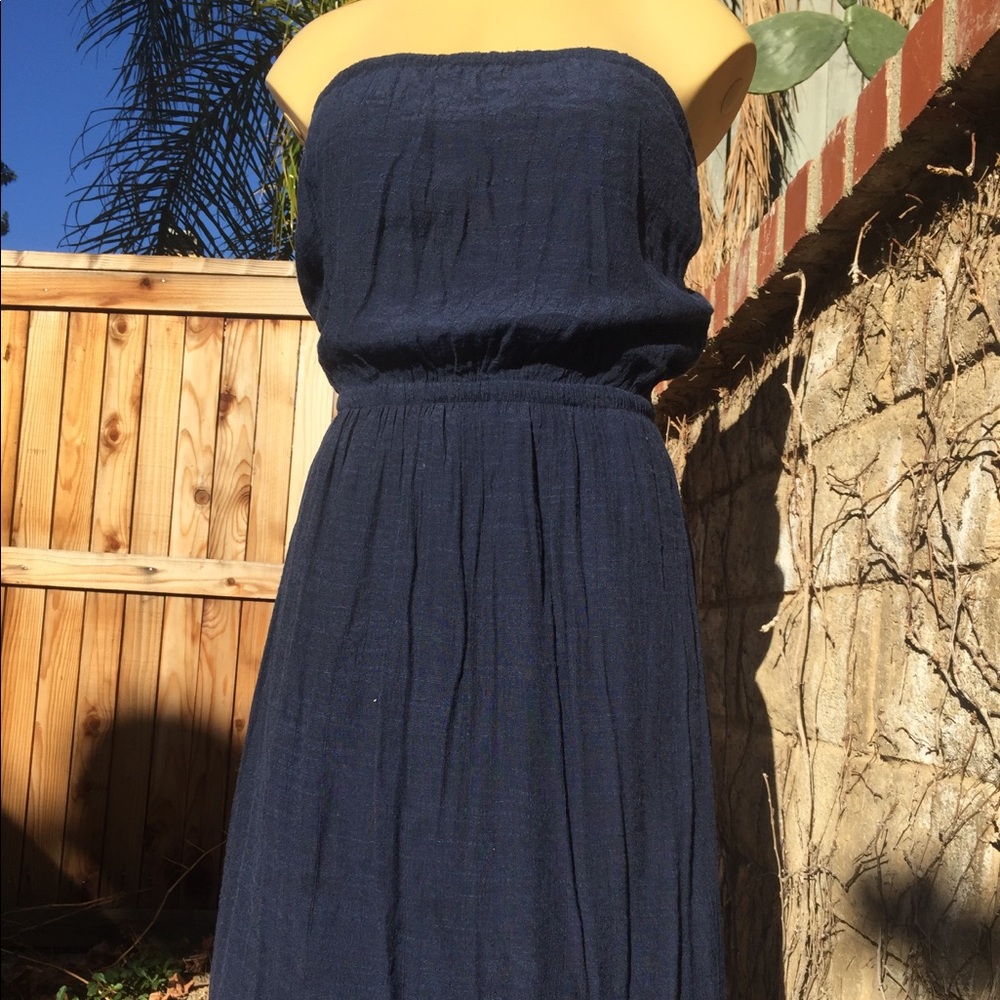 ANNABELLE navy blue corset style dress S